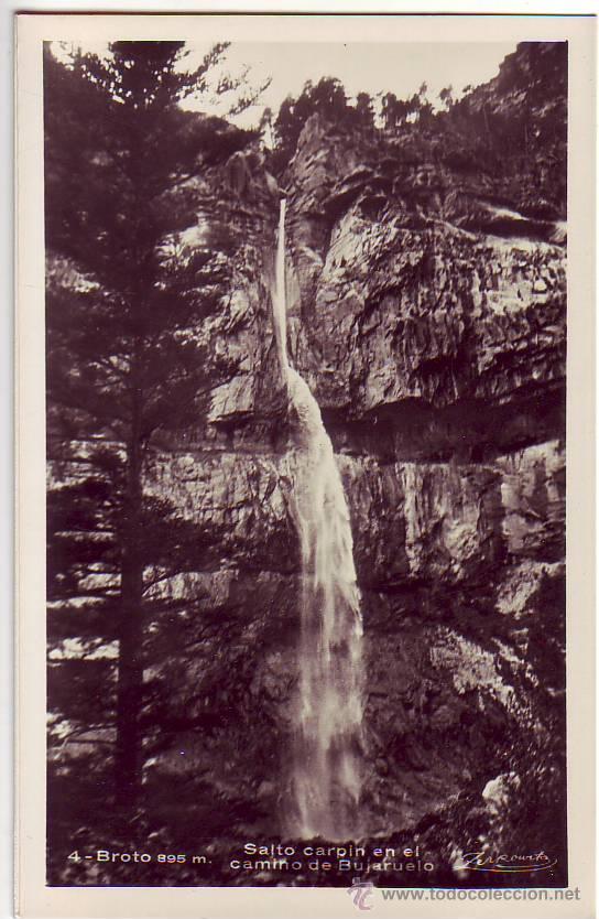 Postales: 4 - broto 895 m. - salto carpin en el camino de bujaruelo - postal fotografica - talleres zerkowitz