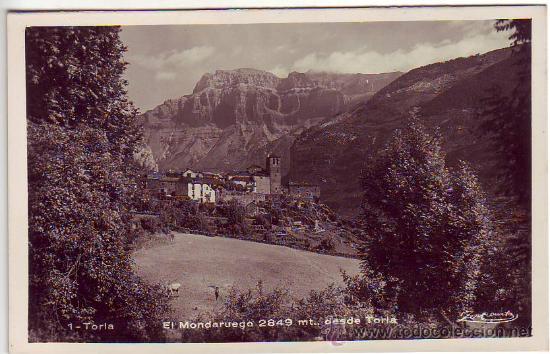 Postales: 1 - toria - el mondaruego 2849 m. desde toria - postal fotografica - talleres zerkowitz