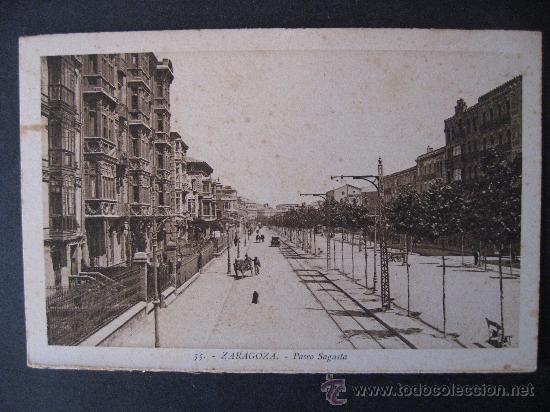 Postales: ZARAGOZA,PASEO SAGASTA. - Foto 1