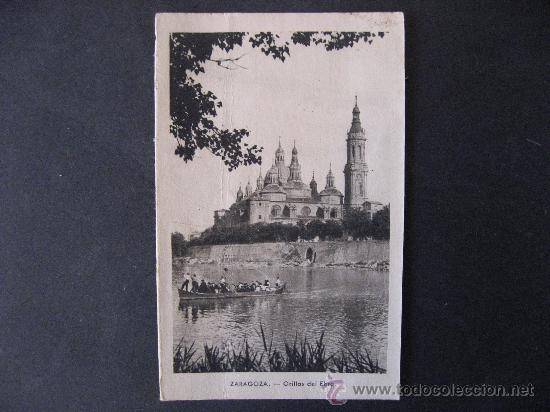 Postales: ZARAGOZA,ORILLAS DEL EBRO. - Foto 1