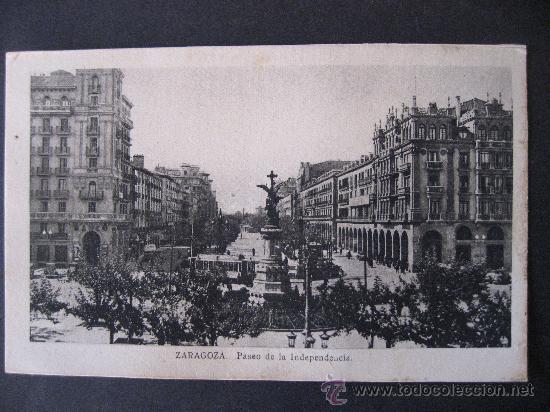 Postales: ZARAGOZA,PASEO DE LA INDEPENDENCIA. - Foto 1