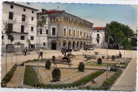Postales: ATECA (ZARAGOZA).- PLAZA DE ESPA&Ntilde;A. AL FONDO, EDIFICIO DEL AYUNTAMIENTO - Foto 1