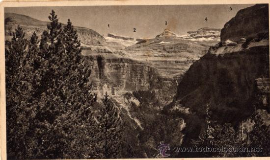 Postales: ORDESA N&ordm; 31 PIRINEO ARAGON&Eacute;S COTATUERO Y LA CASCADA DESDE LA FAJA DE PELAY SIN CIRCULAR