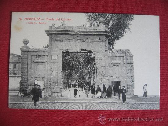 Postales: ZARAGOZA - PUERTA DEL CARMEN - Foto 1