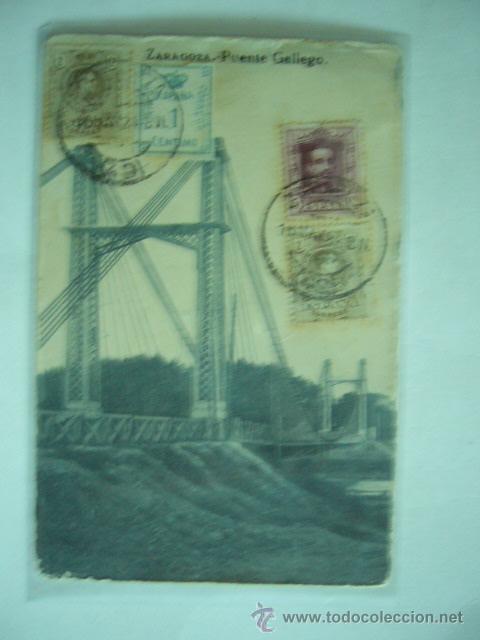 Postales: ZARAGOZA. GRAFOS. ESCRITA Y CIRCULADA - Foto 1