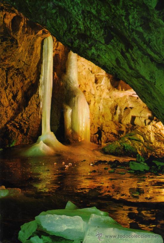 Postales: PARQUE NACIONAL DE ORDESA N&ordm; 2 GRUTA HELADA DE CASTERET ESCRITA SIN CIRCULAR EDICIONES SICILIA