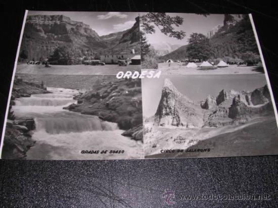 Postales: ORDESA, ,CASA DE VIU,TOZAL DEL MALLO, GRADAS DE SOASO,CIRCO DE SALARONS,EDC. SICILIA, 15X10 CM.