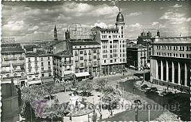Postales: ZARAGOZA.- PLAZA DE ESPA&Ntilde;A.- EDICIONES SICILIA N&ordm; 105