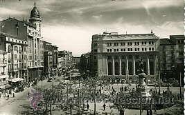 Postales: ZARAGOZA.- PLAZA DE ESPA&Ntilde;A Y CALLE DEL COSO.- EDICIONES SICILIA N&ordm; 79