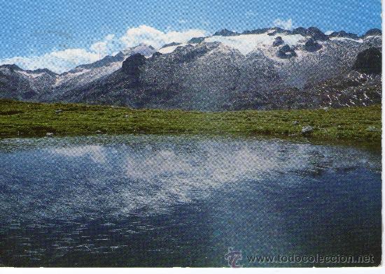 Postales: postal del pirineo aragones , benasque vista panoramica e los montes malditos, al fondo aneto n&ordm; 20