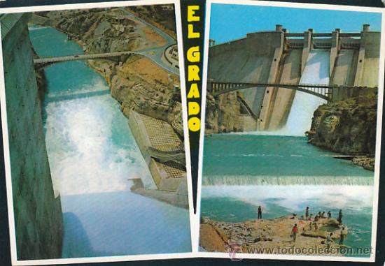 Postales: El Grado, presa en el rio Cinca - Foto 1