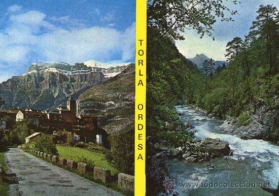 Postales: postal de husca -pirineo aragones  - parque nacionl de ordesa