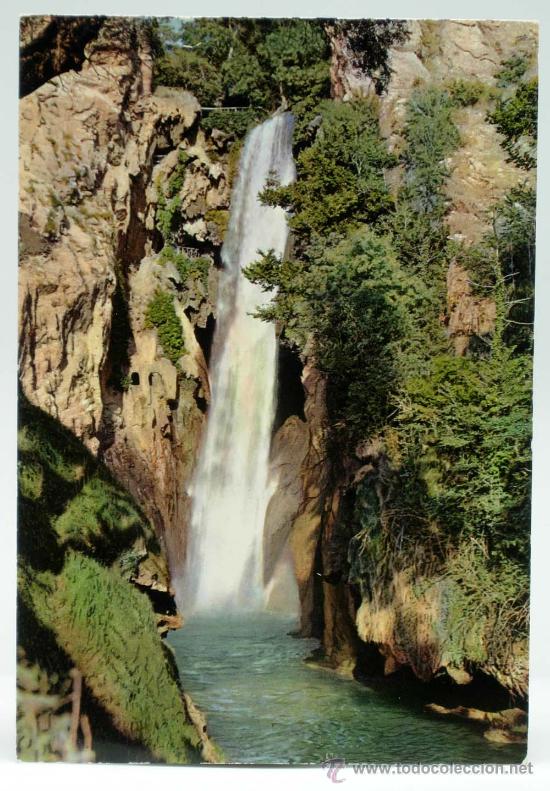 Postales: Postal Monasterio de Piedra Cascada Cola de Caballo Ed Garc&iacute;a Garrabella a&ntilde;os 60 circulada