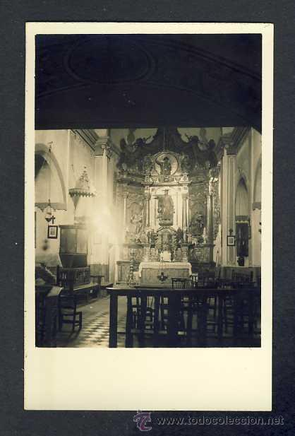 Postales: Foto-Postal de GUASO: Interior del templo. 1932 - Foto 1