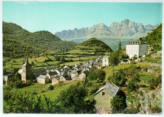Postales: Postal Panticosa Vista general y Pe&ntilde;atelera al fondo sin editor 1966 sin circular