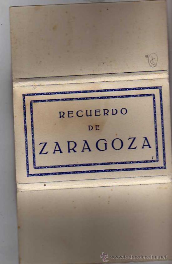 Postales: ZARAGOZA. Block. Recuerdo. ediciones arribas. 10 tp. - Foto 1