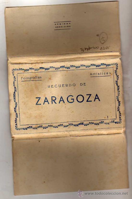 Postales: ZARAGOZA. Block. Recuerdo. ediciones arribas. 10 tp. - Foto 1