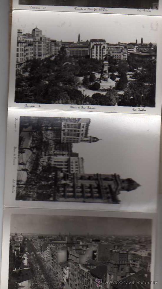 Postales: ZARAGOZA. Block. Recuerdo. ediciones arribas. 10 tp. - Foto 2