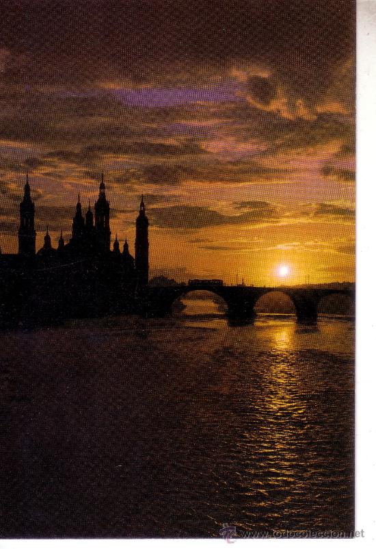 Postales: ZARAGOZA - PUESTA DE SOL - Foto 1
