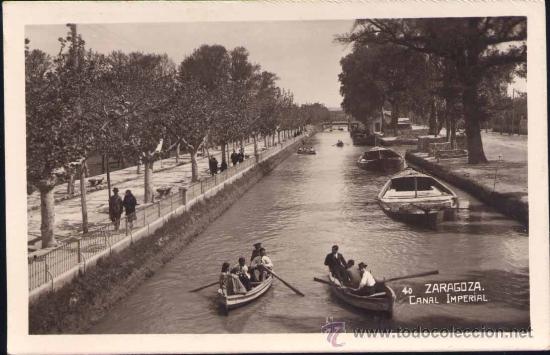 Postales: ZARAGOZA.- CANAL IMPERIAL - Foto 1