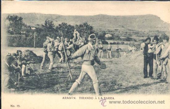 Postales: ZARAGOZA.- TIRANDO A LA BARRA - Foto 1