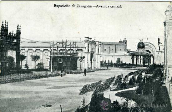 Postales: POSTAL ZARAGOZA EXPOSICION AVENIDA CENTRAL - Foto 1