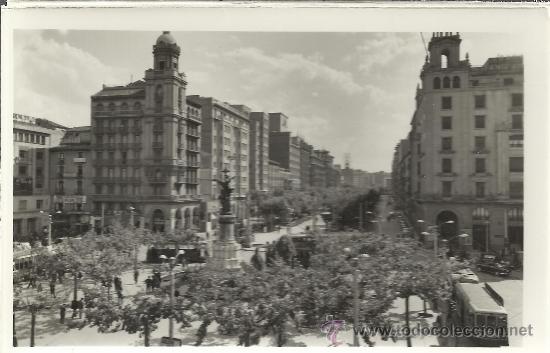 Postales: ZARAGOZA PLAZA DE ESPA&Ntilde;A SIN CIRCULAR - Foto 1