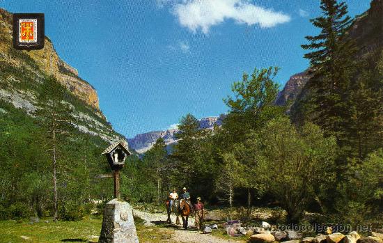Postales: PARQUE NACIONAL DE ORDESA N&ordm; 426 VIRGEN DEL PILAR Y LA FRANCATA COMERCIAL ESCUDO DE ORO NUEVA