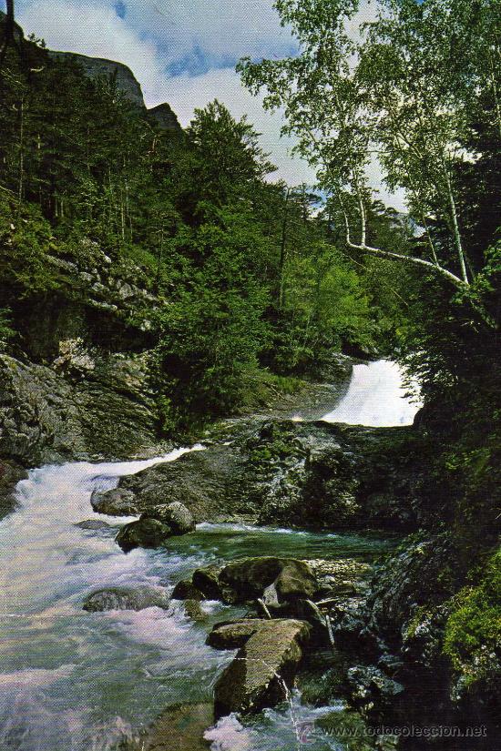 Postales: PARQUE NACIONAL DE ORDESA N&ordm; 41 CASCADA TOMBORROTERA EN EL R&Iacute;O ARAZAS ED. SICILIA SIN CIRCULAR