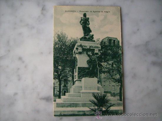 Postales: ZARAGOZA,MONUMENTO DE AGUSTINA DE ARAGON. - Foto 1