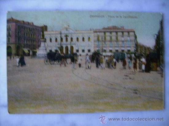 Postales: ZARAGOZA,PLAZA DE LA CONSTITUCION. - Foto 1