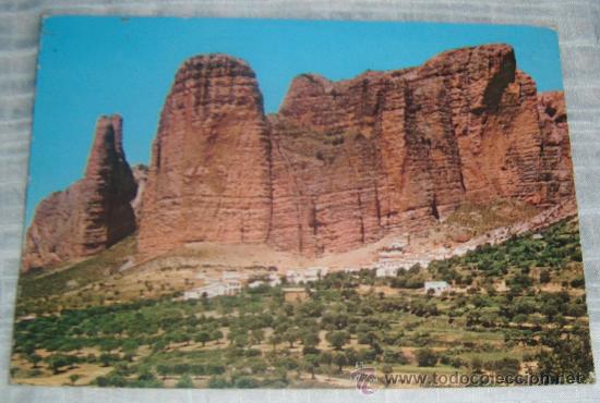 Postales: riglos  huesca vista general con los mallos - Foto 1