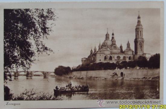 Postales: ZARAGOZA Orillas del Ebro - Foto 1