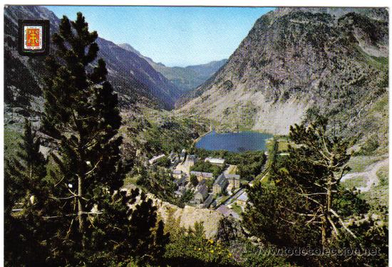 Postales: POSTAL DEL BALNEARIO DE PANTICOSA (HUESCA) VALLE DE TENA, VISTA PANOR&Aacute;MICA (SIN CIRCULAR)