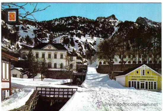 Postales: POSTAL DEL BALNEARIO DE PANTICOSA (HUESCA) VISTA PARCIAL  (CIRCULADA, A&Ntilde;O 77)
