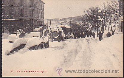 Postales: POSTAL JACA CARRETERA A ZARAGOZA - Foto 1
