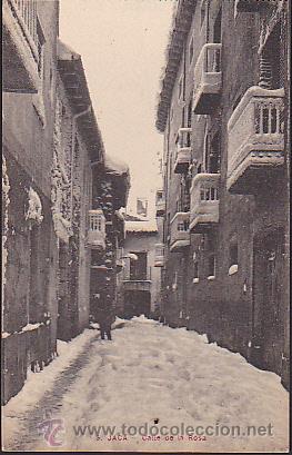 Postales: POSTAL JACA CALLE DE LA ROSA - Foto 1