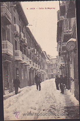 Postales: POSTAL JACA CALLE ECHEGARAY - Foto 1