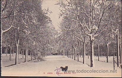 Postales: POSTAL JACA PASEO ALFONSO XIII - Foto 1