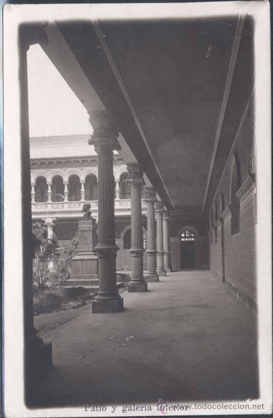 Postales: ZARAGOZA.- MUSEO DE BELLAS ARTES- PATIO Y GALERIA INFERIOR