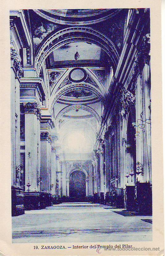Postales: 19 zaragoza - interior templo del pilar - Foto 1