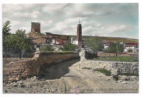 Postales: RUESCA. CALLEJA DE LOS HUERTOS. AL FONDO EL CASTILLO. (ED. PARIS J. M.)
