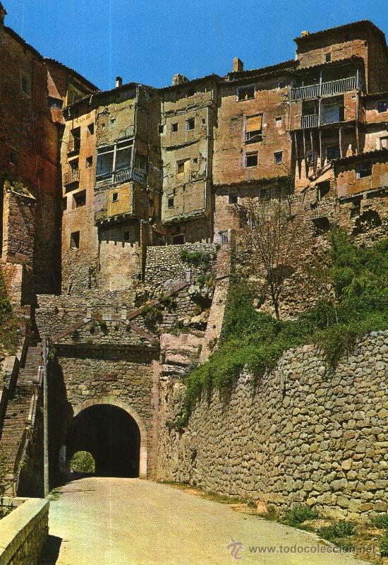 Postales: postal de albarracin, monumento nacional vista del tunel