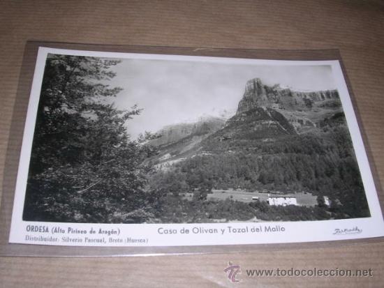 Postales: ORDESA (ALTO PIRINEO ARAGONES) CASA DE OLIVAN Y TOZAN DEL MALLO - ZERKOWITZ 14X9 CM.
