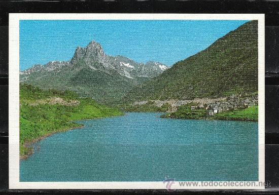 Postales: N&ordm; 72 VALLE DE TENA. EMBALSE DE LANUZA, AL FONDO LA FORATATA