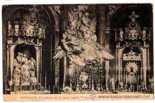 Postales: Zaragoza .Prsbiterio. Circulada - Foto 1