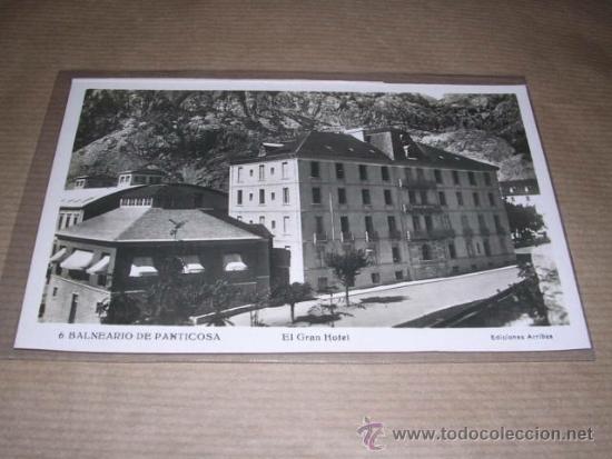 Postales: 6 BALNEARIO DE PANTICOSA EL GRAN HOTEL EDC. ARRIBAS 14X9 CM.