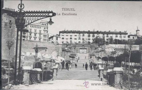 Postales: TERUEL.- LA ESCALINATA- FOTOGR&Aacute;FICA