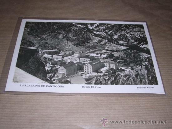 Postales: 9 BALNEARIO DE PANTICOSA DESDE EL PINO , EDC. ARRIBAS- 14X9 CM.