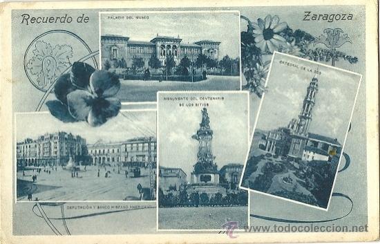 Postkarten: 0700B -ZARAGOZA - ANTIGUO RECUERDO - 4 VISTAS - EDIC M. ARRIBAS-545 11.466 - DATA 1928